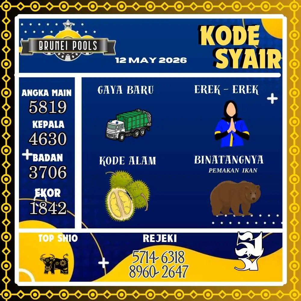 Kode Syair Brunei Pools Mei 2026
