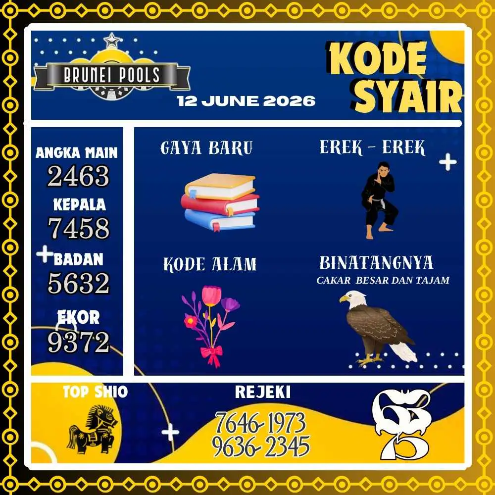 Kode Syair Brunei Pools Juni 2026
