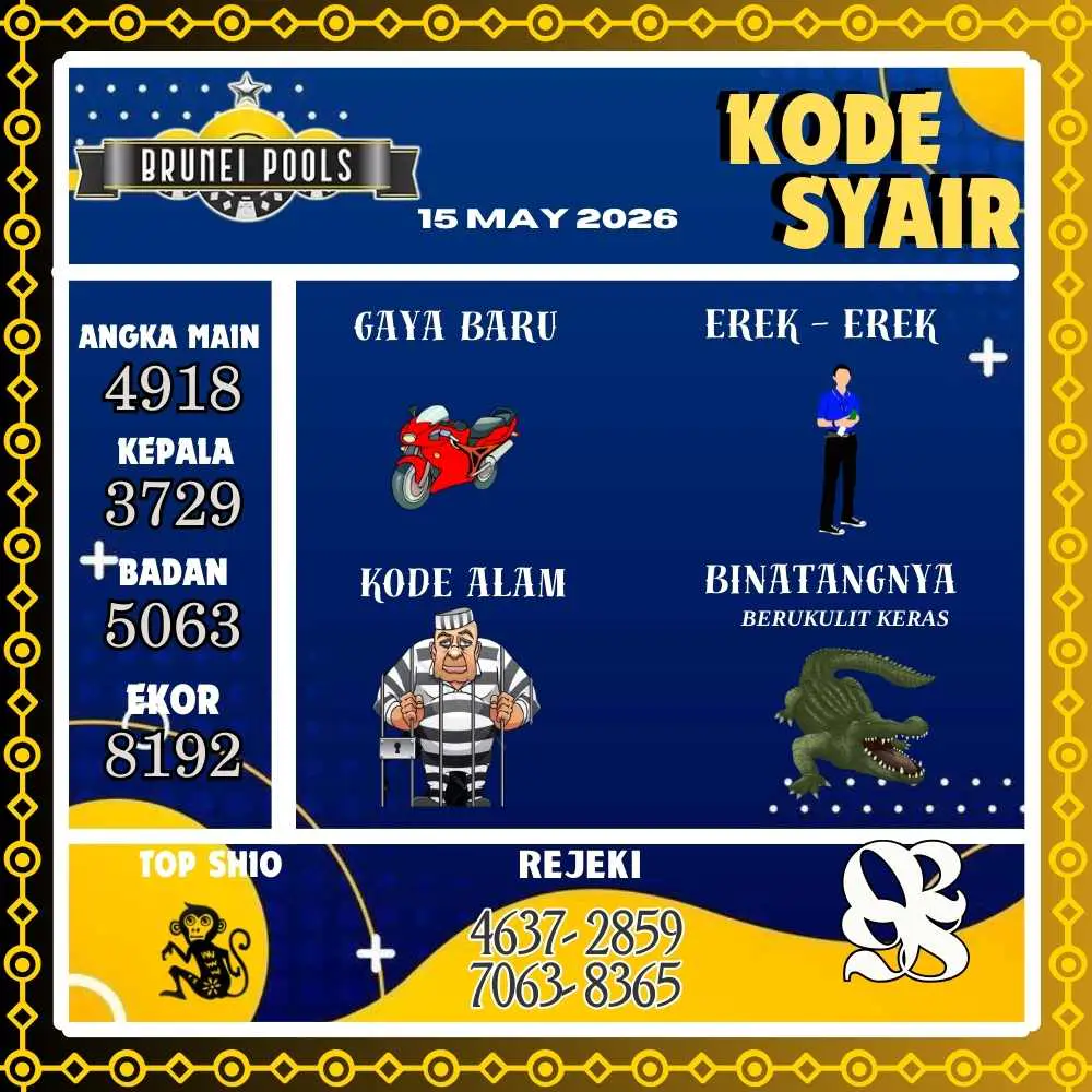 Kode Syair Brunei Pools Mei 2026
