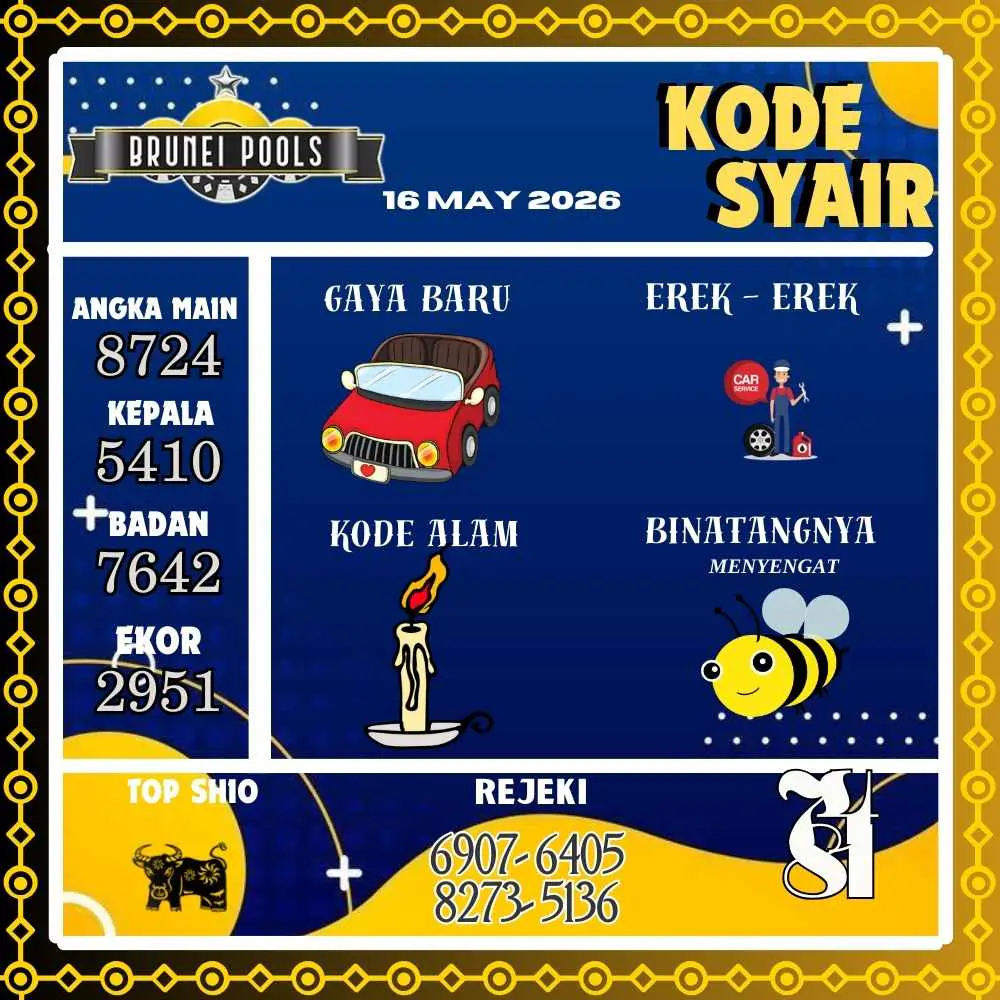 Kode Syair Brunei Pools Mei 2026
