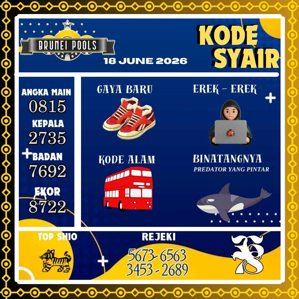Kode Syair Brunei Pools Juni 2026
