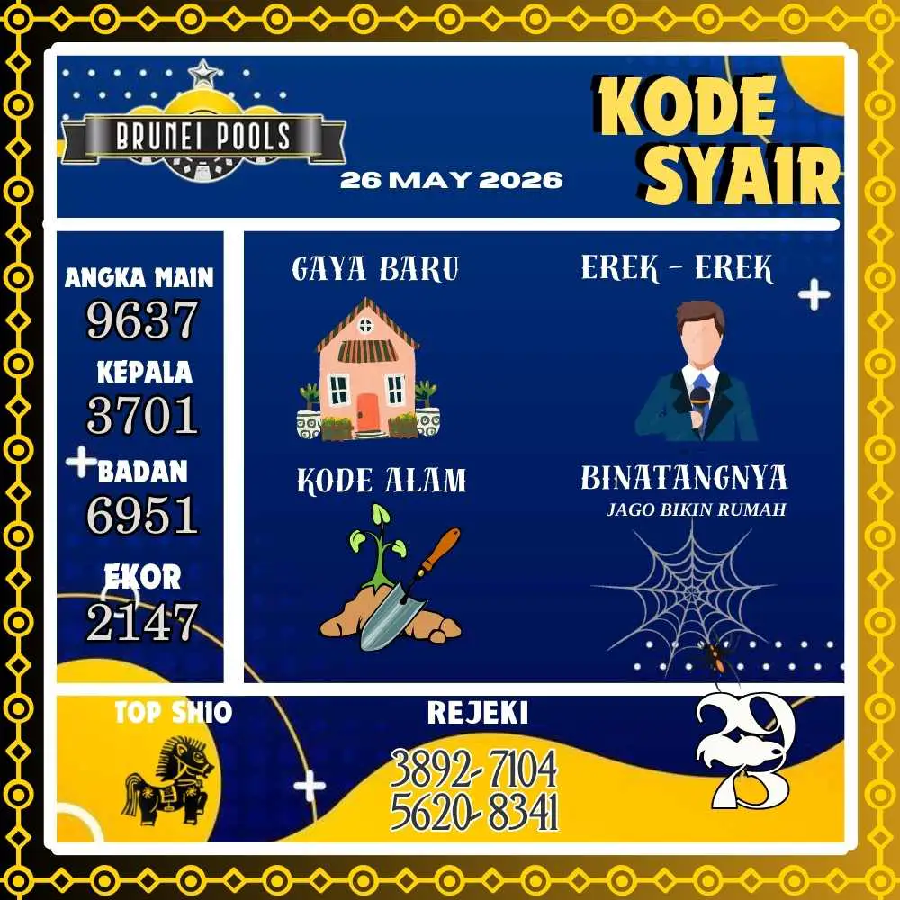 Kode Syair Brunei Pools Mei 2026
