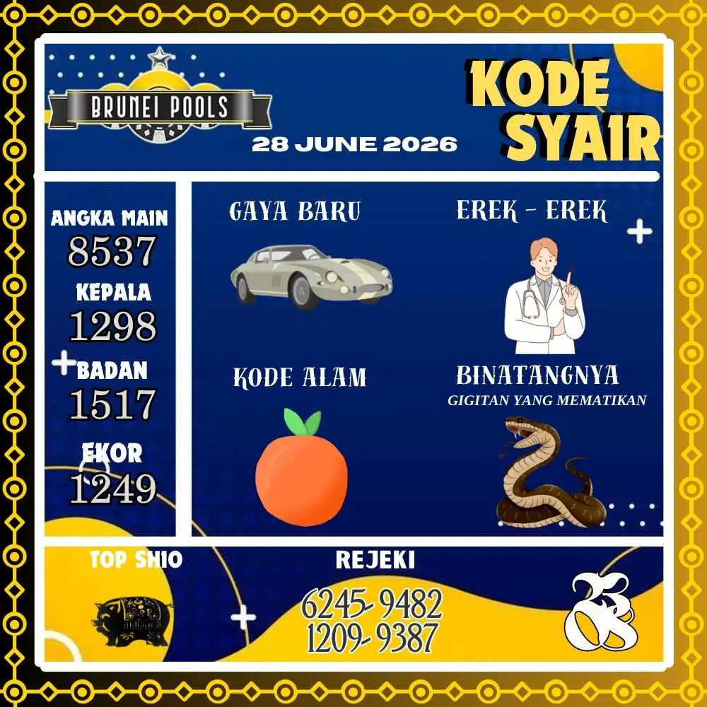 Kode Syair Brunei Pools Juni 2026
