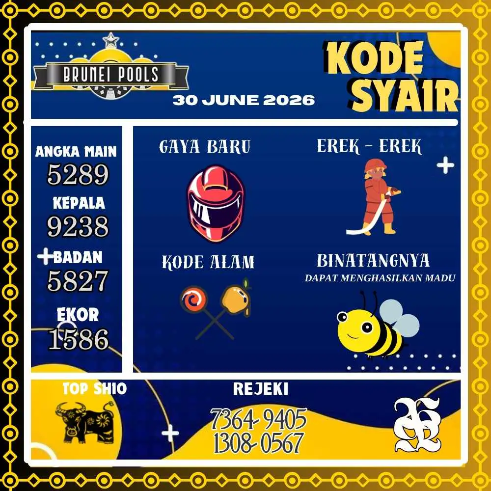 Kode Syair Brunei Pools Juni 2026