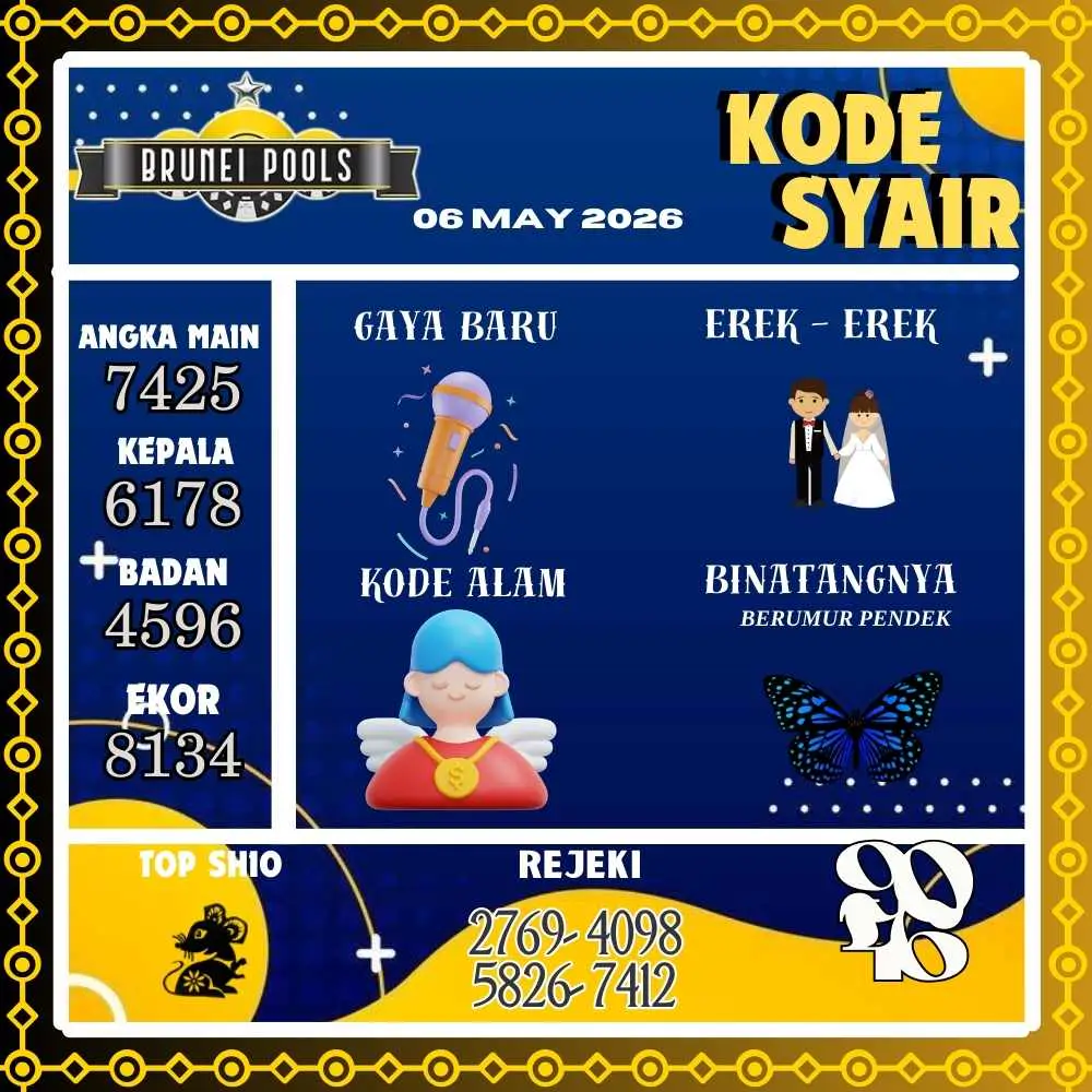 Kode Syair Brunei Pools Mei 2026
