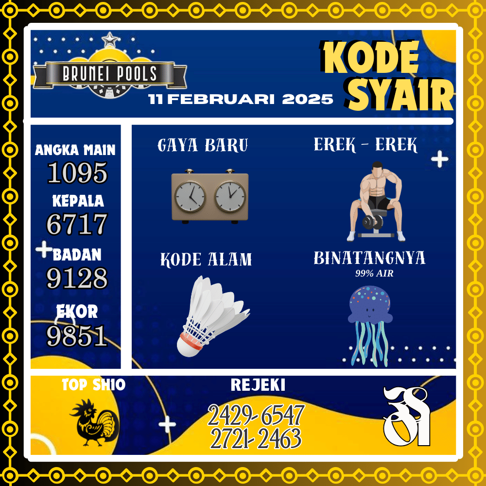 Kode Syair Brunei - Februari Pools
