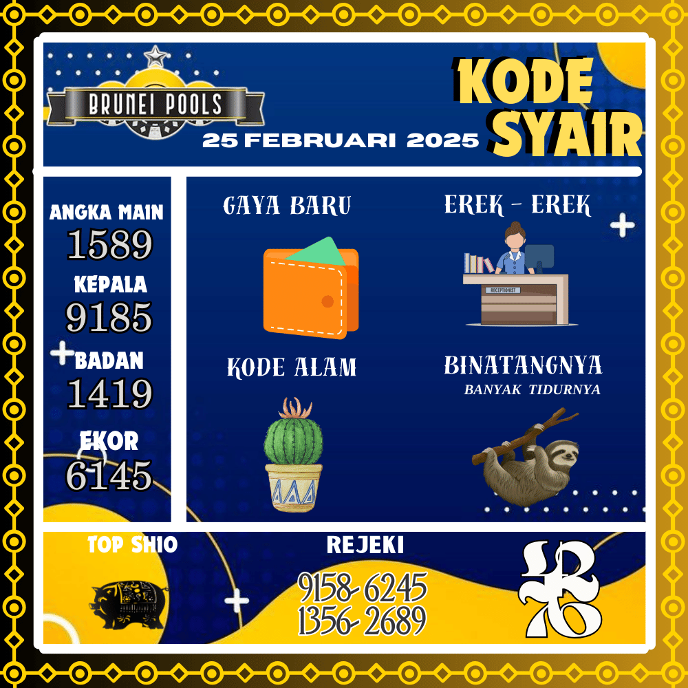 Kode Syair Brunei - Februari Pools
