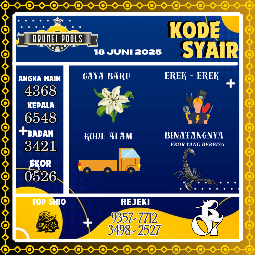 Kode Syair Brunei Pools - Juni Pools
