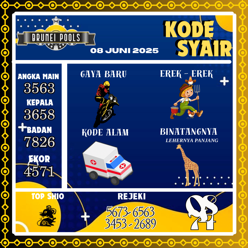 Kode Syair Brunei Pools - Juni Pools 