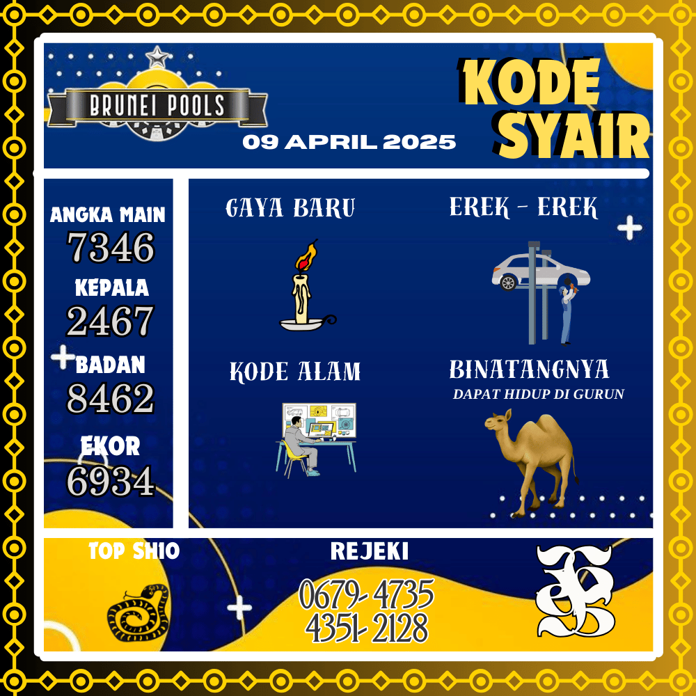 Kode Syair Sentul Brunei - April Pools