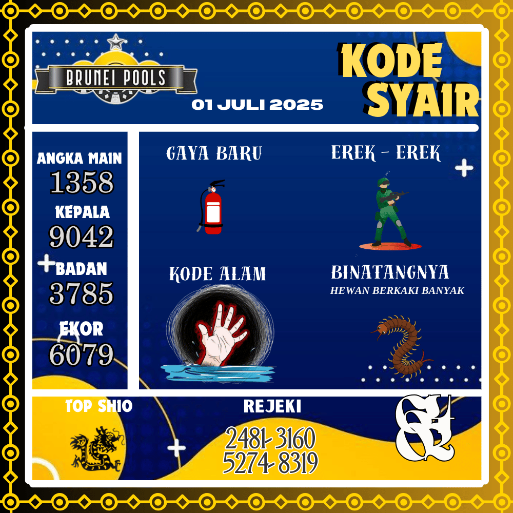 Kode Syair Brunei Pools - Juni Pools