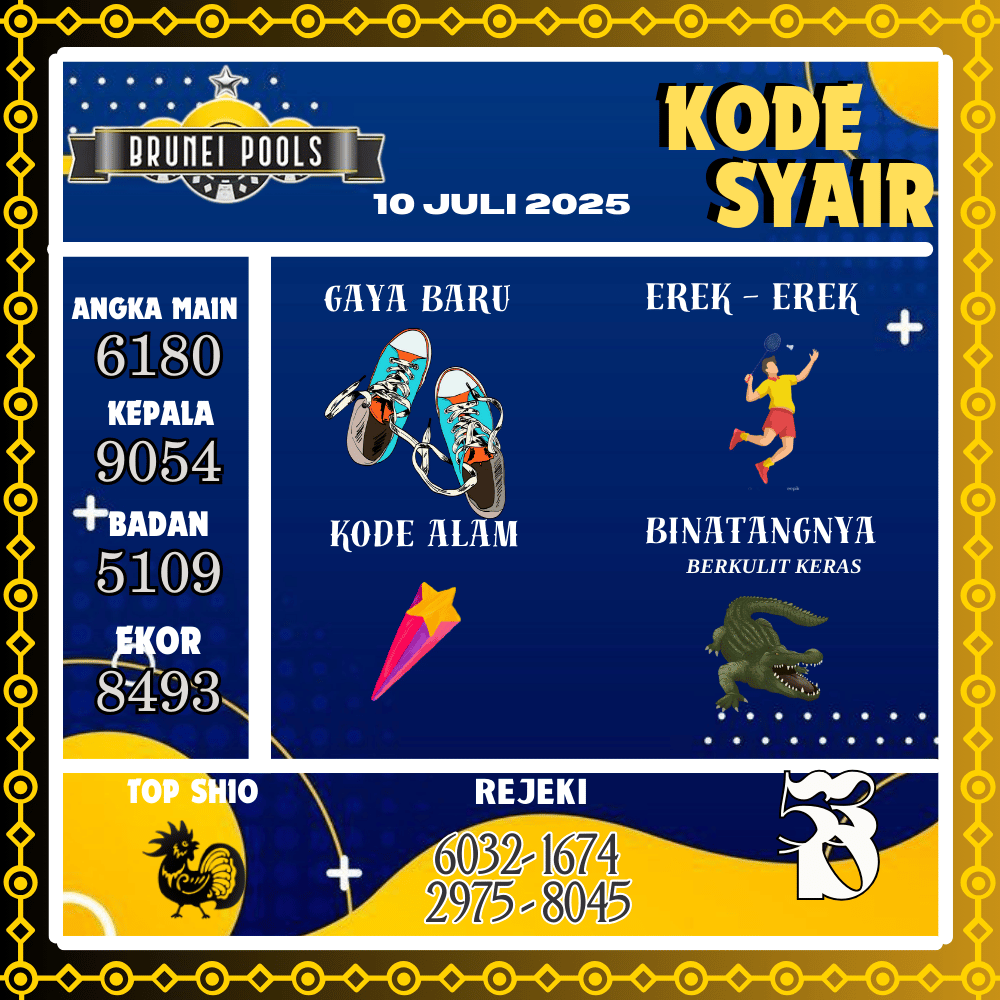 Kode Syair Brunei Pools - Juli Pools