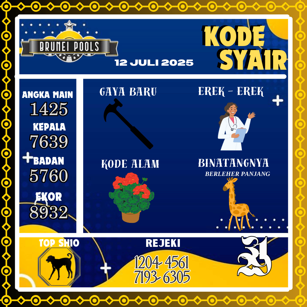 Kode Syair Brunei Pools - Juli Pools
