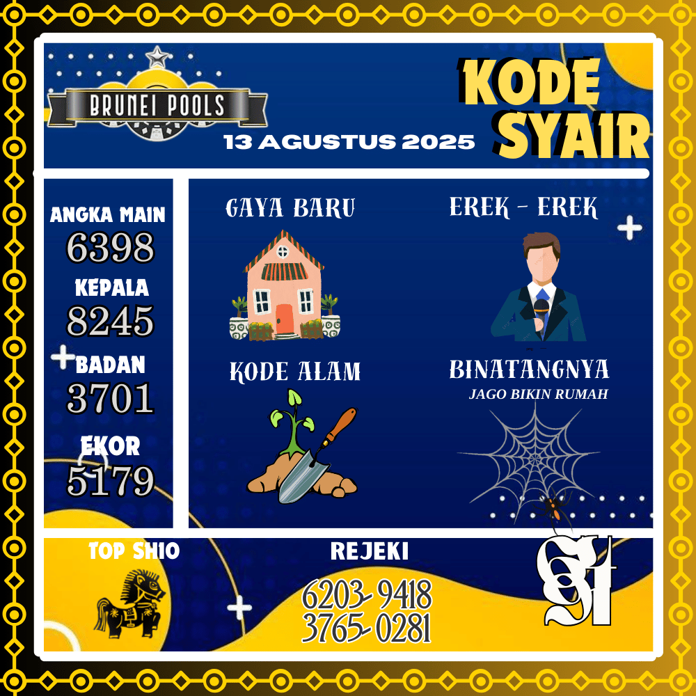 Kode Syair Brunei Pools - Agustus Pools