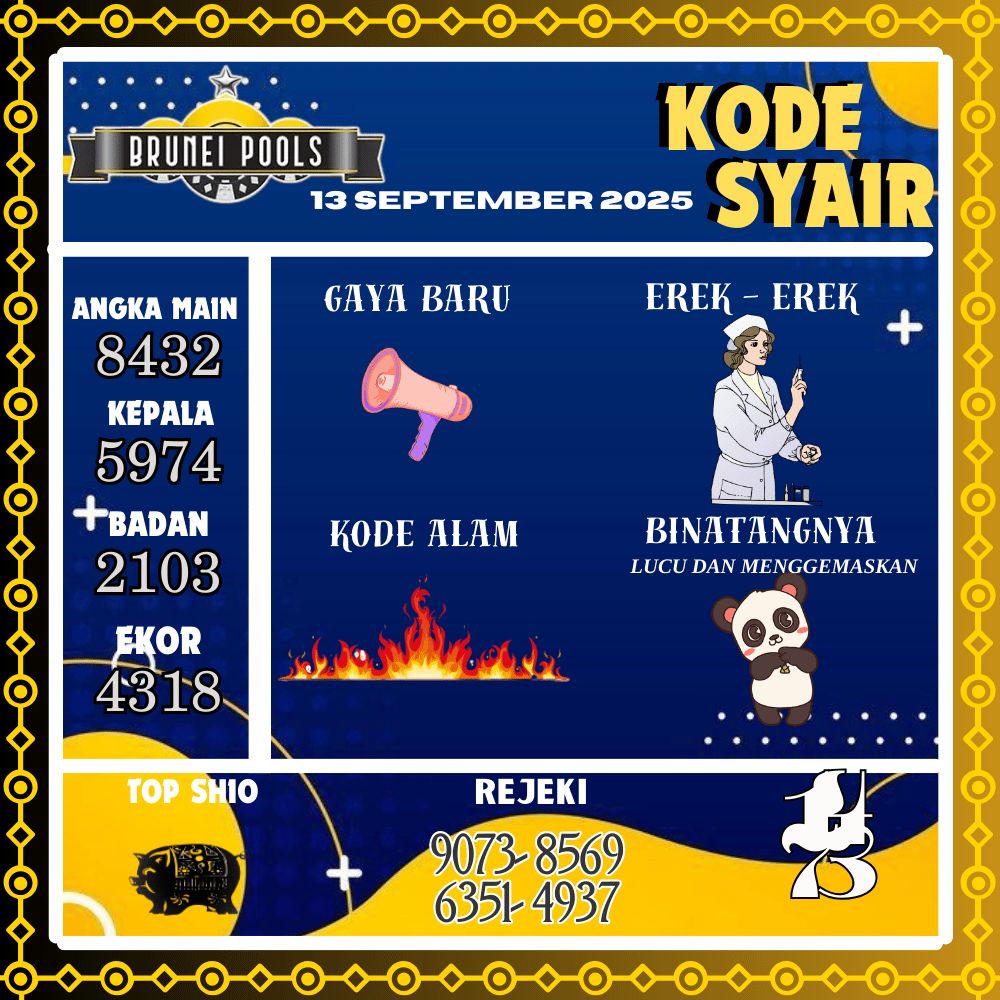 Kode Syair Brunei Pools - September Pools