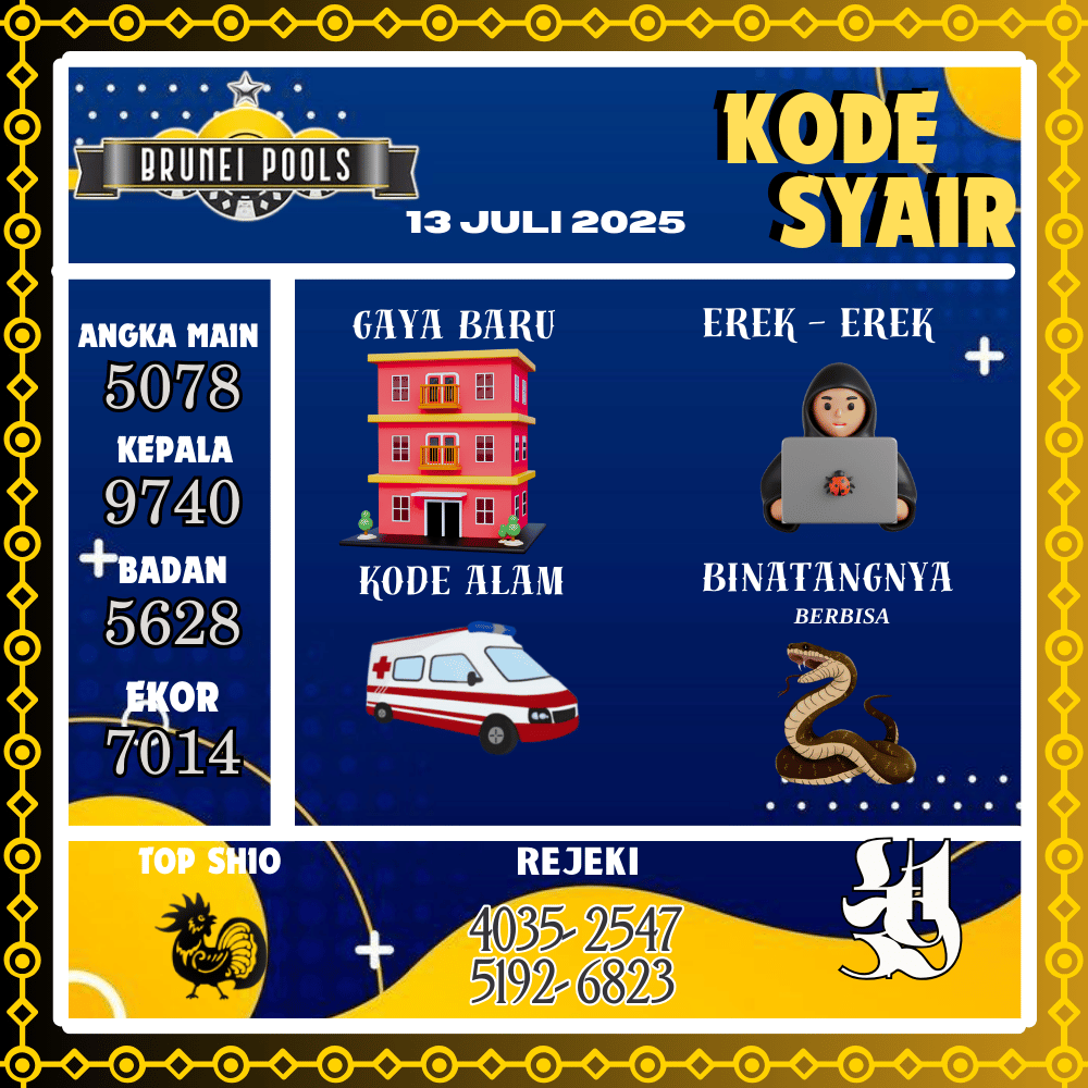Kode Syair Brunei Pools - Juli Pools