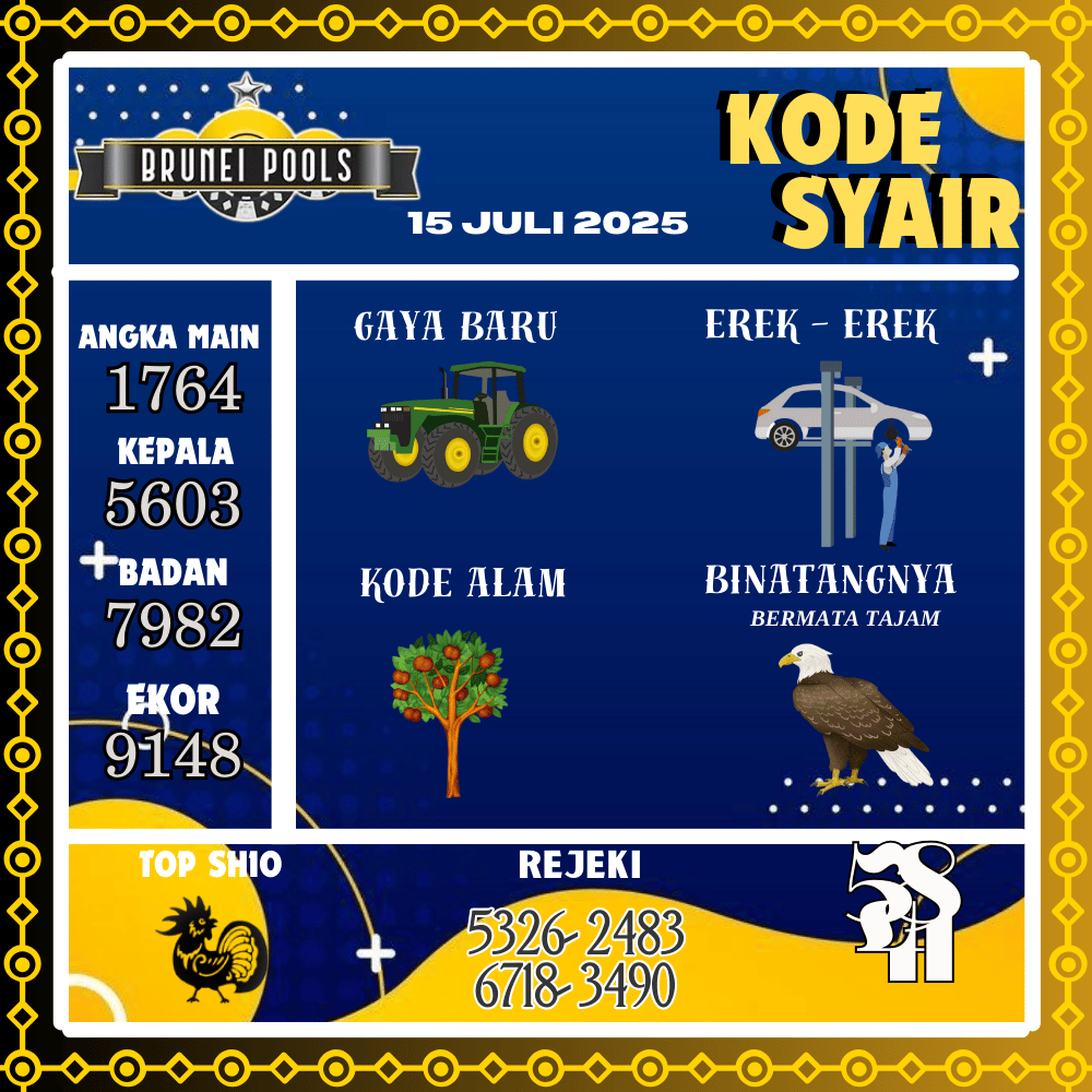 Kode Syair Brunei Pools - Juli Pools