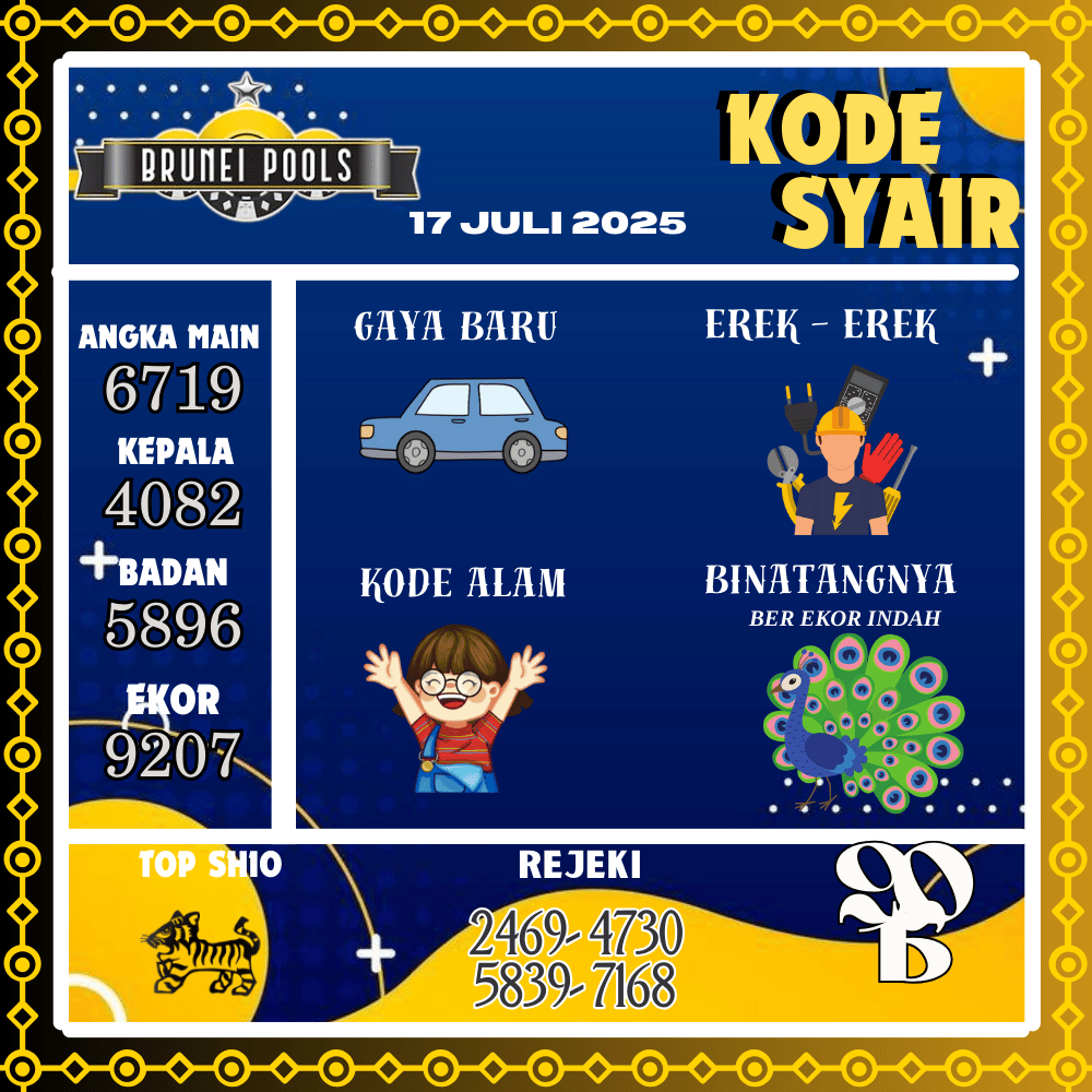 Kode Syair Brunei Pools - Juli Pools