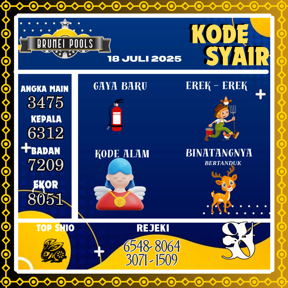 Kode Syair Brunei Pools - Juli Pools
