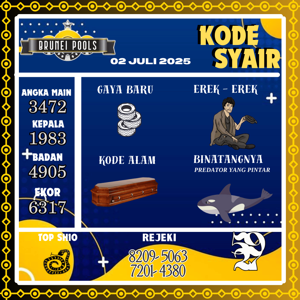 Kode Syair Brunei Pools - Juli Pools