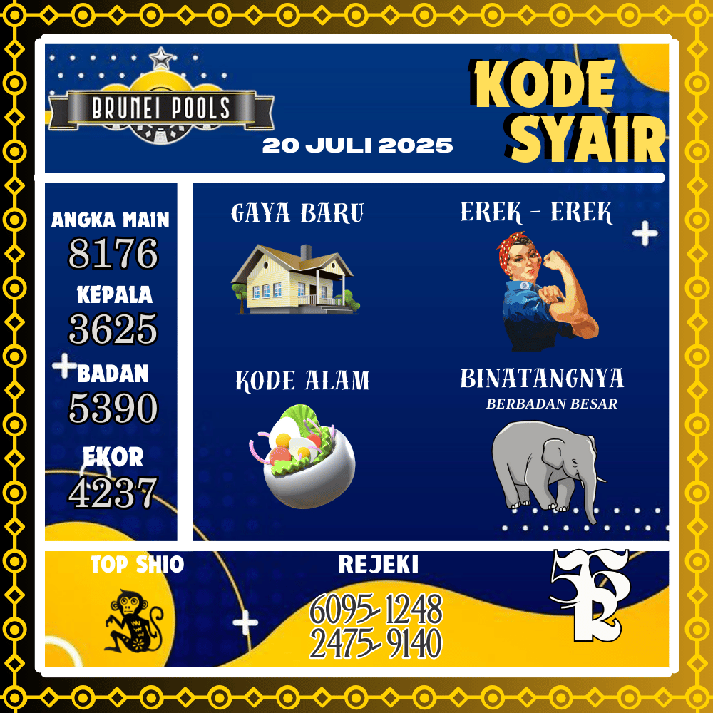 Kode Syair Brunei Pools - Juli Pools