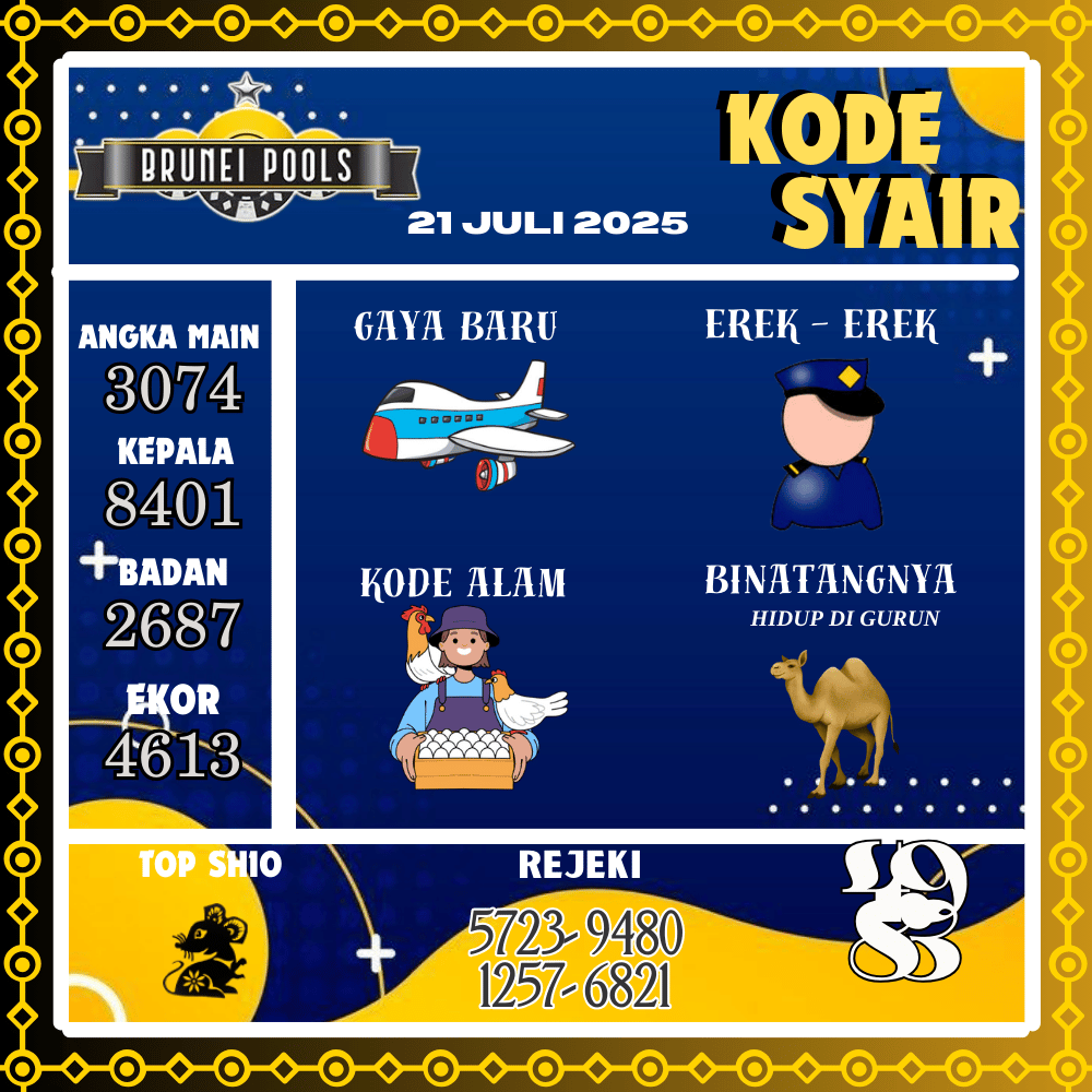 Kode Syair Brunei Pools - Juli Pools