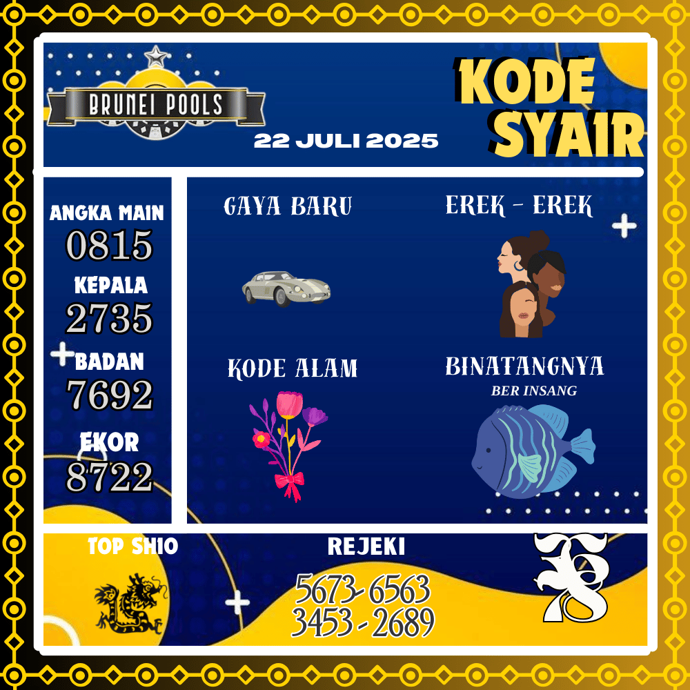 Kode Syair Brunei Pools - Juli Pools