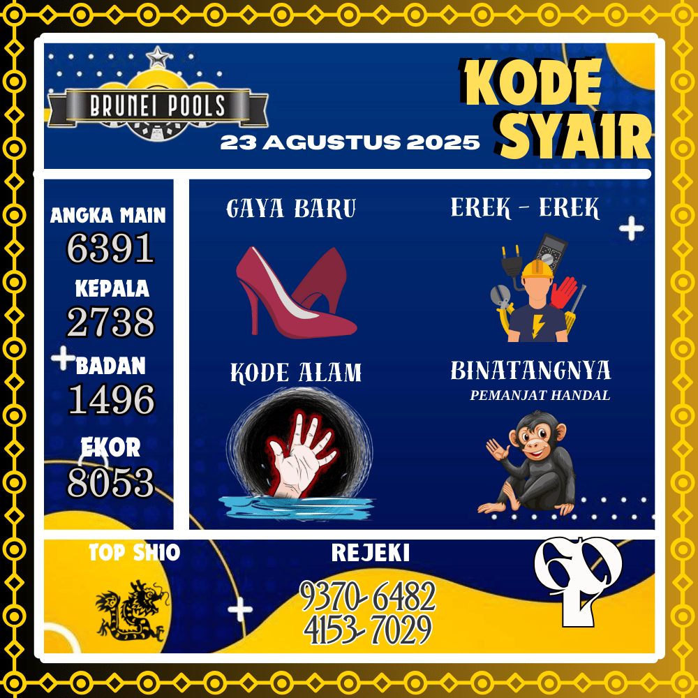 Kode Syair Brunei Pools - Agustus Pools