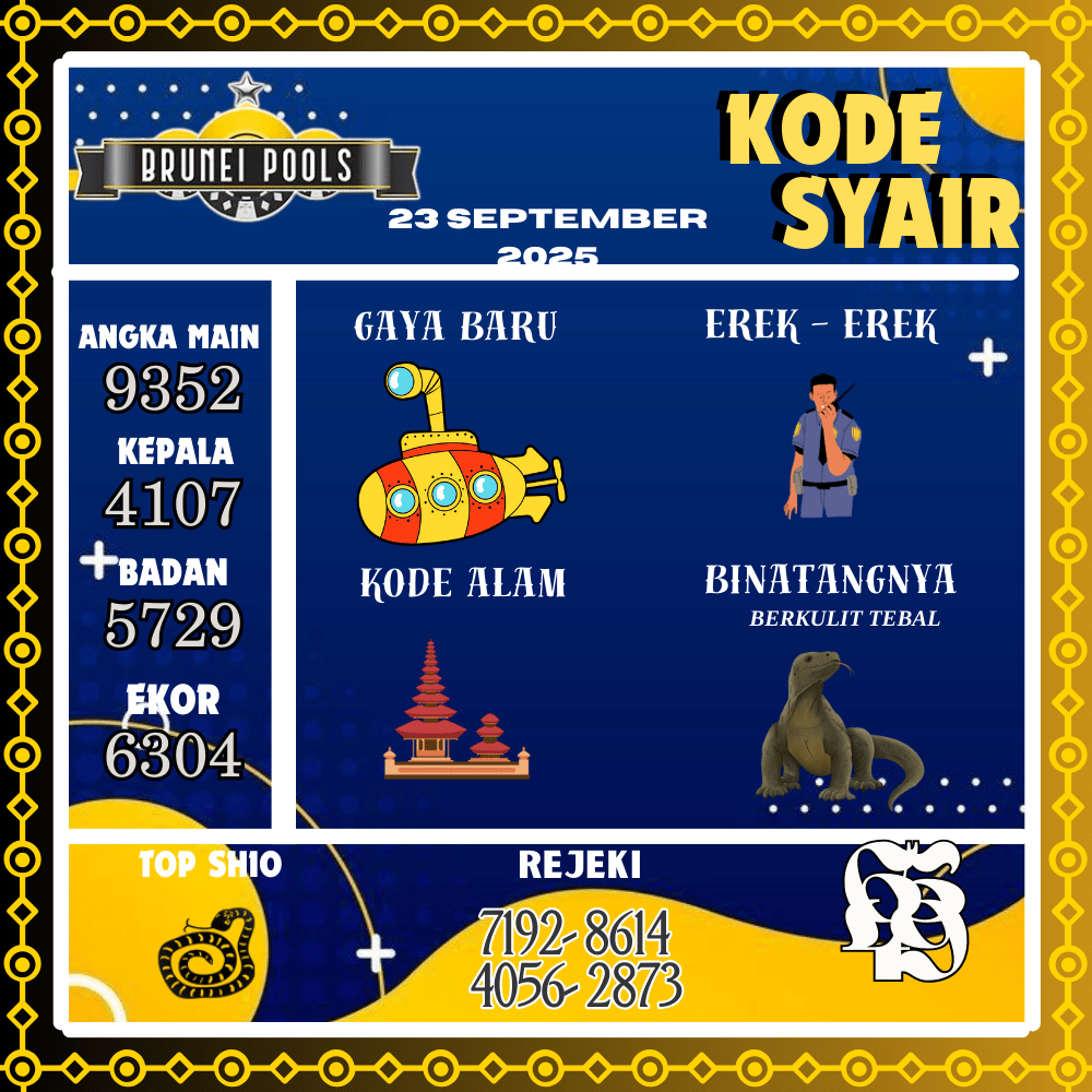 Kode Syair Brunei Pools - September Pools
