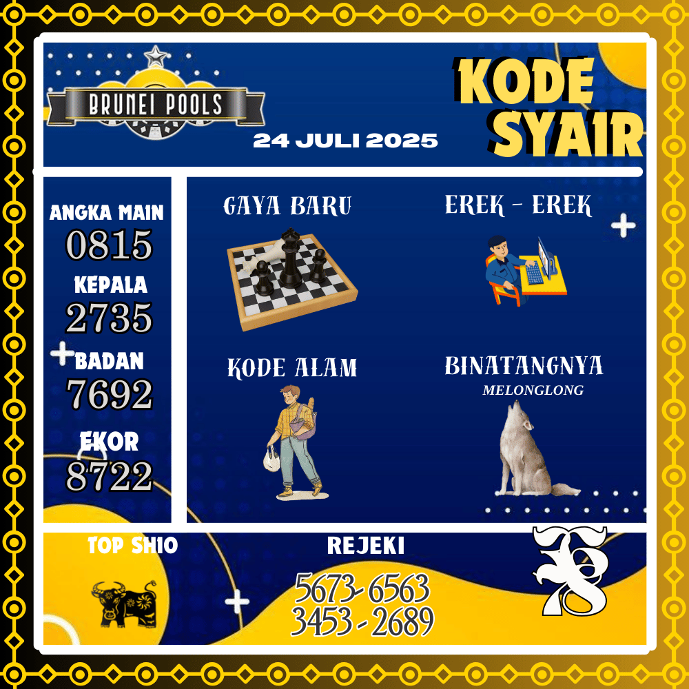 Kode Syair Brunei Pools - Juli Pools