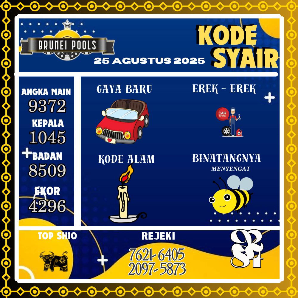 Kode Syair Brunei Pools - Agustus Pools