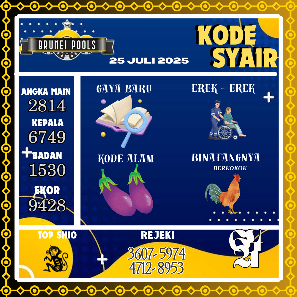 Kode Syair Brunei Pools - Juli Pools