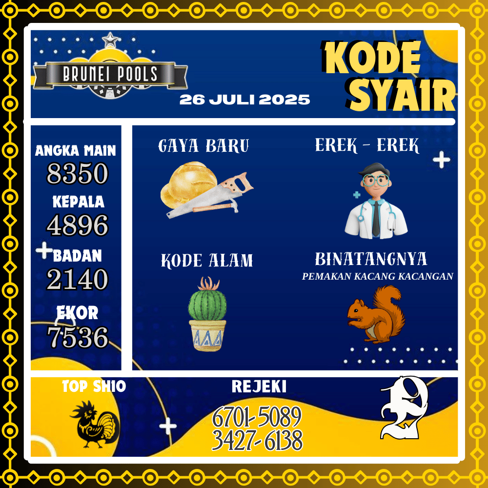 Kode Syair Brunei Pools - Juli Pools
