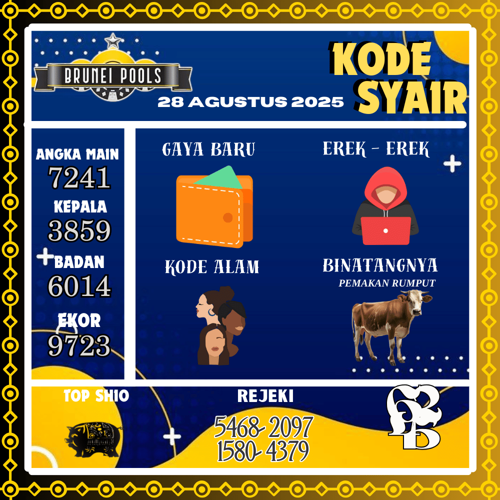 Kode Syair Brunei Pools - Agustus Pools