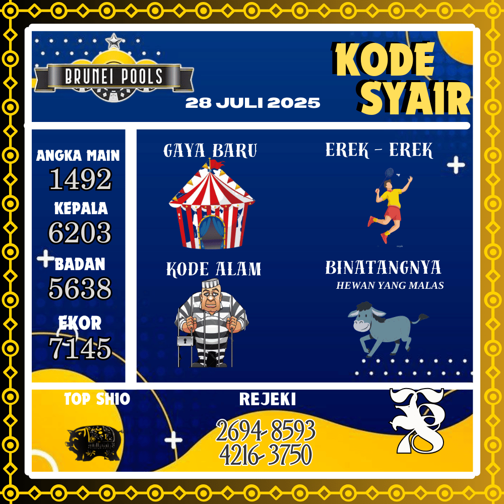 Kode Syair Brunei Pools - Juli Pools