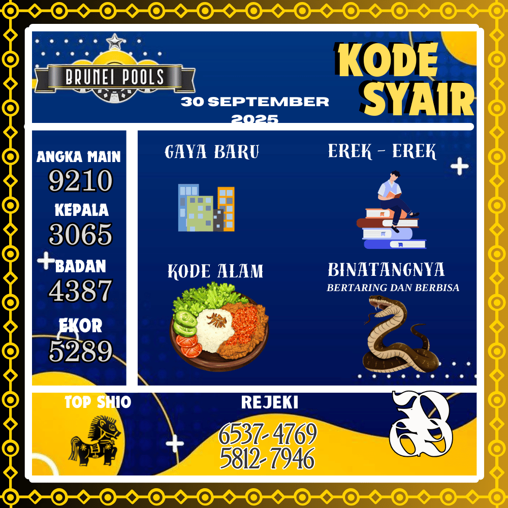 Kode Syair Brunei Pools - September Pools
