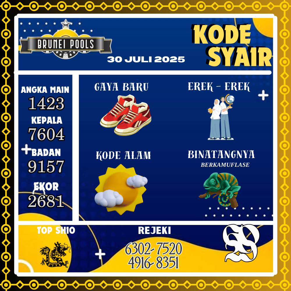 Kode Syair Brunei Pools - Juli Pools