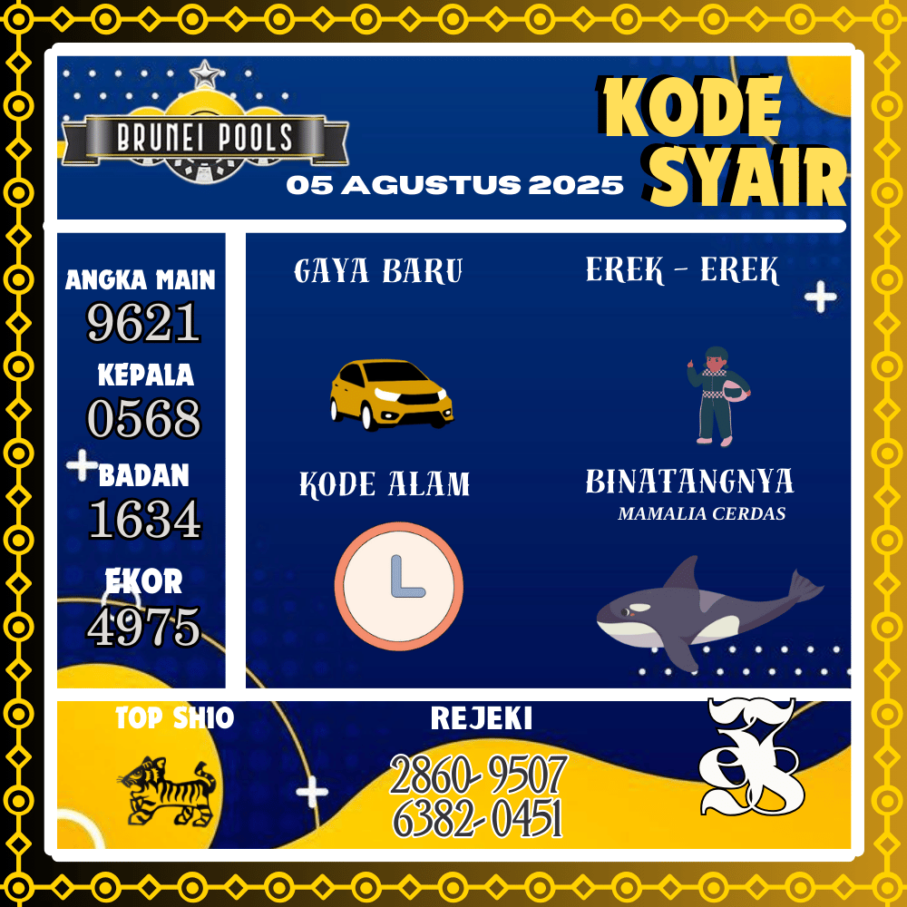 Kode Syair Brunei Pools - Agustus Pools