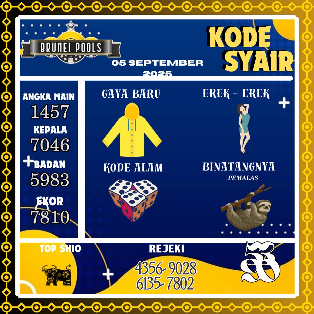 Kode Syair Brunei Pools - September Pools