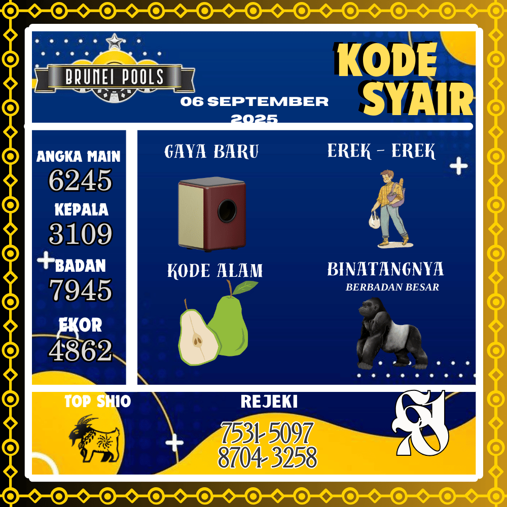 Kode Syair Brunei Pools - September Pools