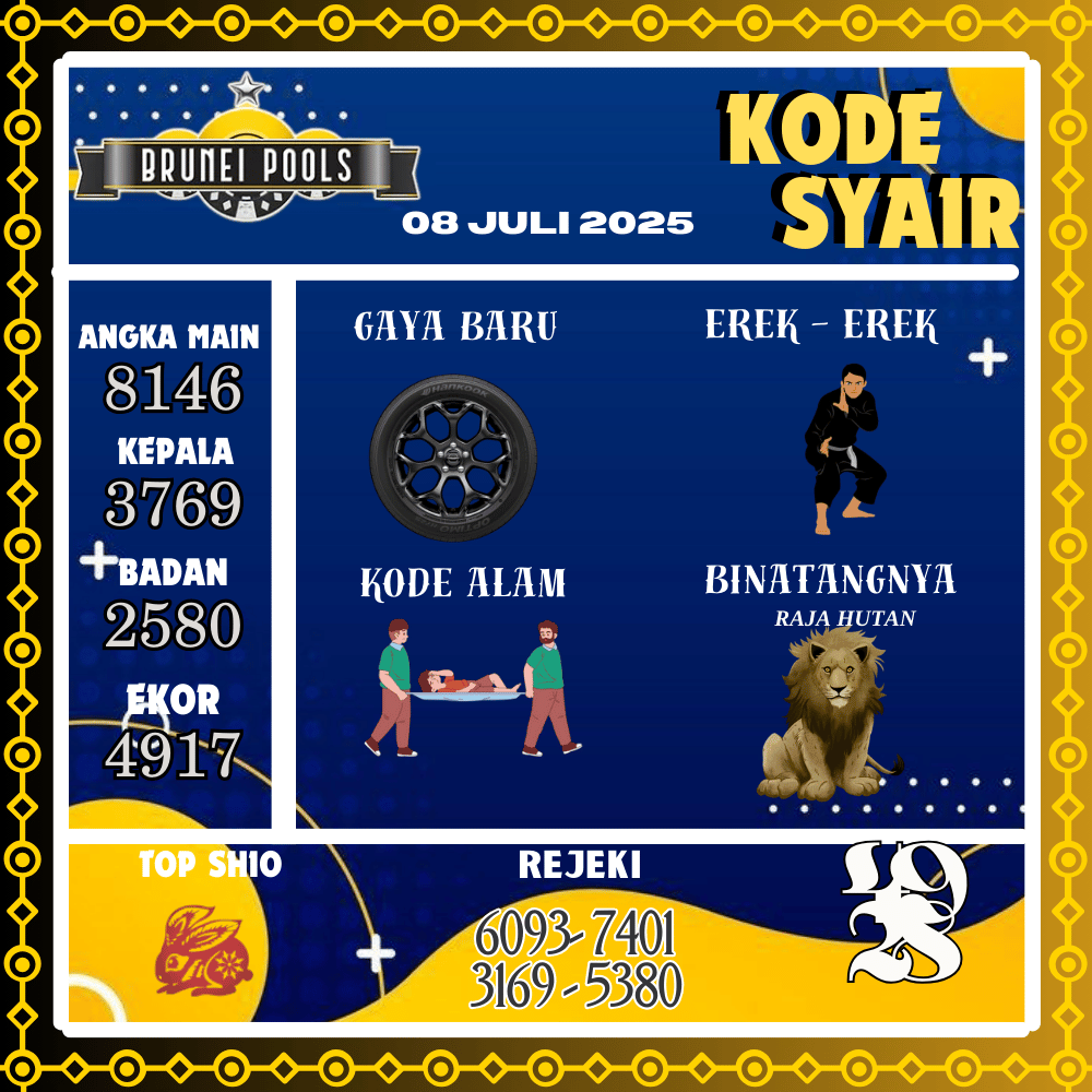 Kode Syair Brunei Pools - Juli Pools