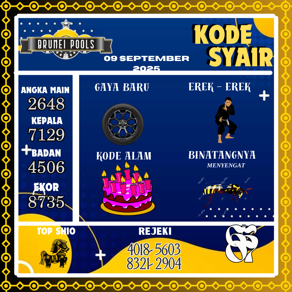Kode Syair Brunei Pools - September Pools